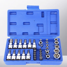 Coffret Torx & E-Torx 34 pièces – T10 à T60 / E4 à E20