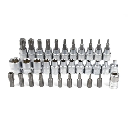 Torx & E-Torx Socket Set 34 pieces – T10 to T60 / E4 to E20