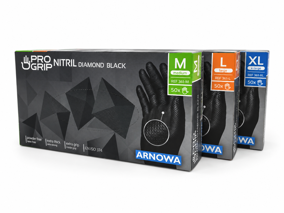 Gants nitrile diamantés PRO GRIP – boîte de 50