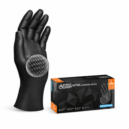Gants nitrile diamantés PRO GRIP – boîte de 50