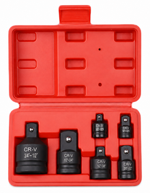 Coffret de 6 adaptateurs et réducteurs pour douilles à chocs