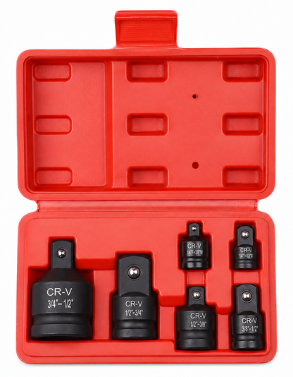 Coffret de 6 adaptateurs et réducteurs pour douilles à chocs