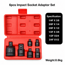 Coffret de 6 adaptateurs et réducteurs pour douilles à chocs