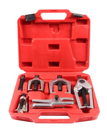 Coffret arrache-rotule professionnel 5 pièces présenté ouvert avec les outils rangés