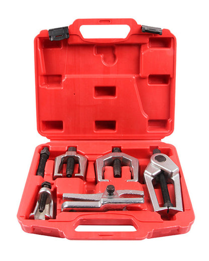 Coffret arrache-rotule professionnel 5 pièces présenté ouvert avec les outils rangés