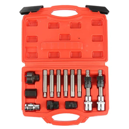 Coffret MECASY pour démontage de poulie débrayable d’alternateur

Kit professionnel extracteur de poulie alternateur multi-marques

Outils pour entretien et remplacement de poulie alternateur

Coffret 18 pièces pour poulies roue libre alternateur