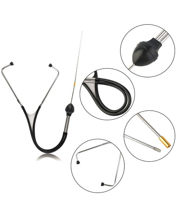 Stéthoscope de mécanicien haute sensibilité pour localiser les bruits moteur, roulements, injecteurs, alternateurs et composants mécaniques.