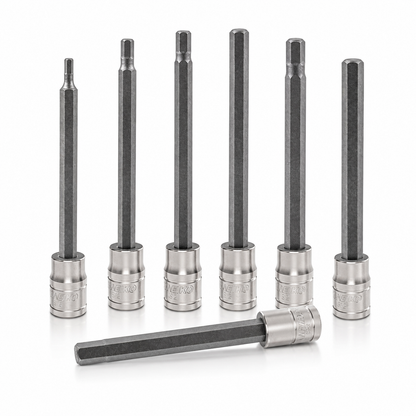 Jeu de douilles Hex longues à embout sphérique 3/8" – 7 pièces