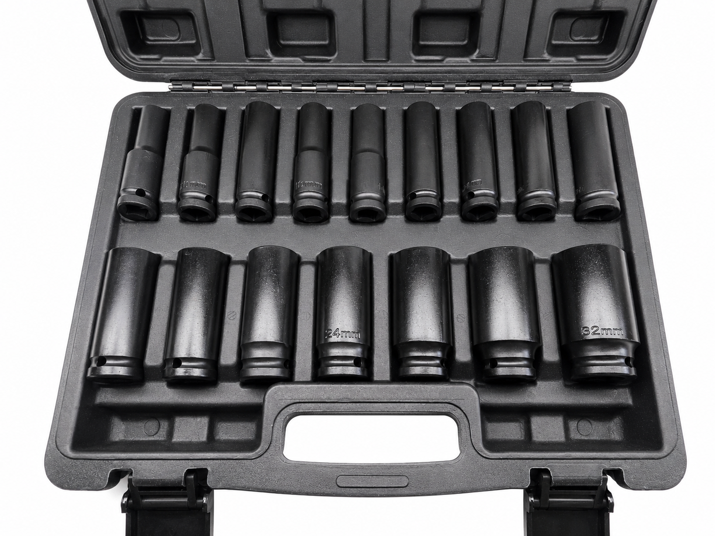 Coffret de douilles à choc longues 1/2" – 16 pièces