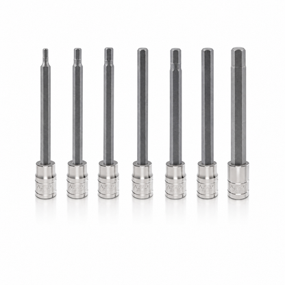 Jeu de douilles Hex longues à embout sphérique 3/8" – 7 pièces