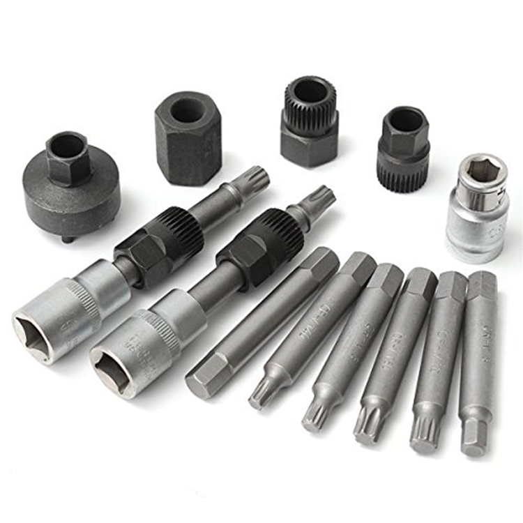 Embouts, douilles et adaptateurs du coffret extracteur de poulie débrayable d’alternateur