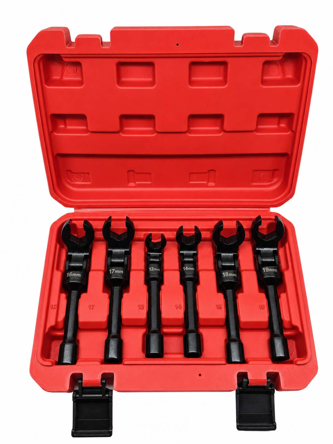 Jeu de 6 clés à pied de corbeau articulées – 12 à 19 mm