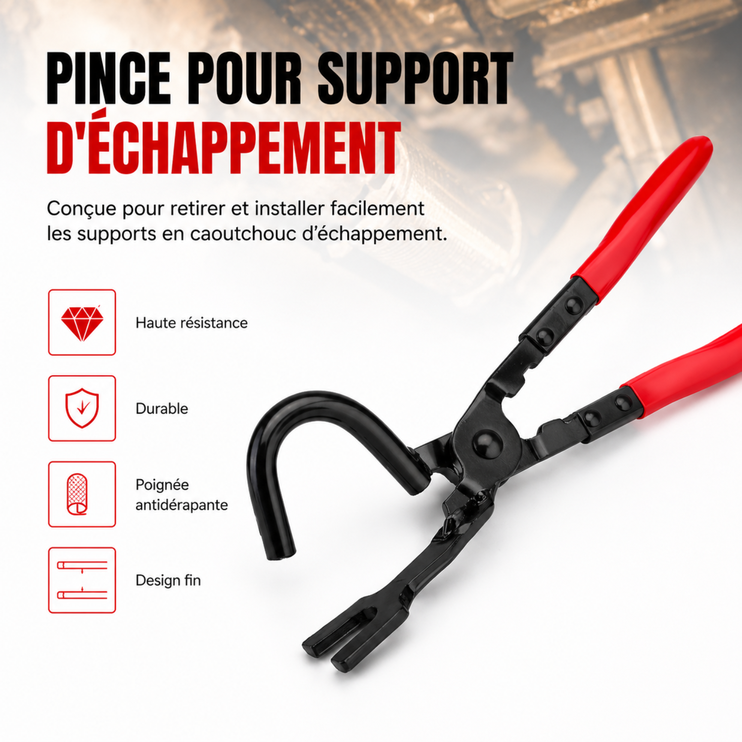 Pince silent bloc echappement auto outil mecanique professionnel 