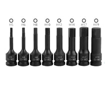 Coffret d'embouts Hex à choc 1/2" – 8 pièces