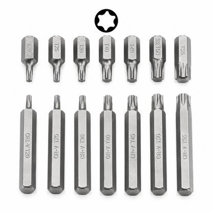 40-piece Torx, Hex, and XZN Bit Set 3/8