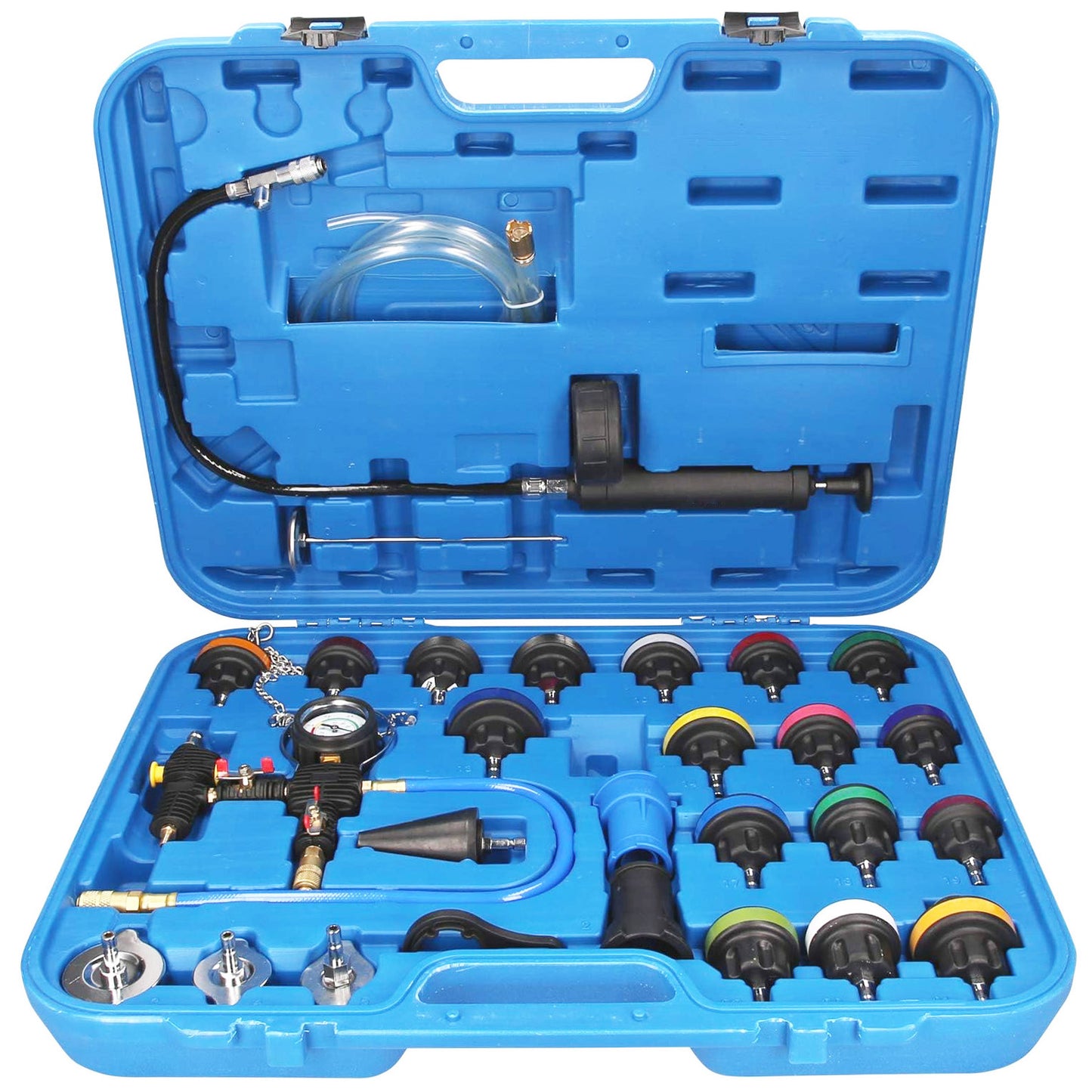 Testeur de pression pour circuit refroidissement 28 pièces